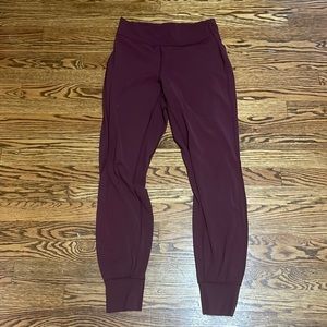 Cranberry size 8 LuluLemon loose fit/ joggers style leggings- align yoga?